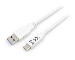 Cable EQUIP USB-A/M a USB-C/M 2m Blanco (EQ128364)