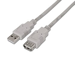 Cable AISENS USB-A/M a USB-A/H 1.8M Beige (A101-0013)