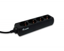 Regleta EQUIP 4xSchuko Cable 1.1m Negra (EQ333281)