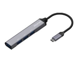 Hub AISENS USB-C 3.0 a 4xUSB-A 3.0 Gris (A109-0541)