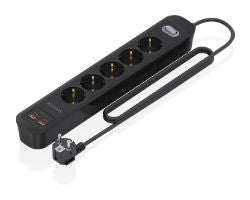 Regleta Aisens 5Tomas 2Usb-C 2Usb-A (ASPS-2A2C15-BK)