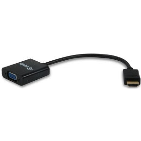 Adaptador desde HDMI macho a VGA hembra + mini jack 3.5mm  para audio equip