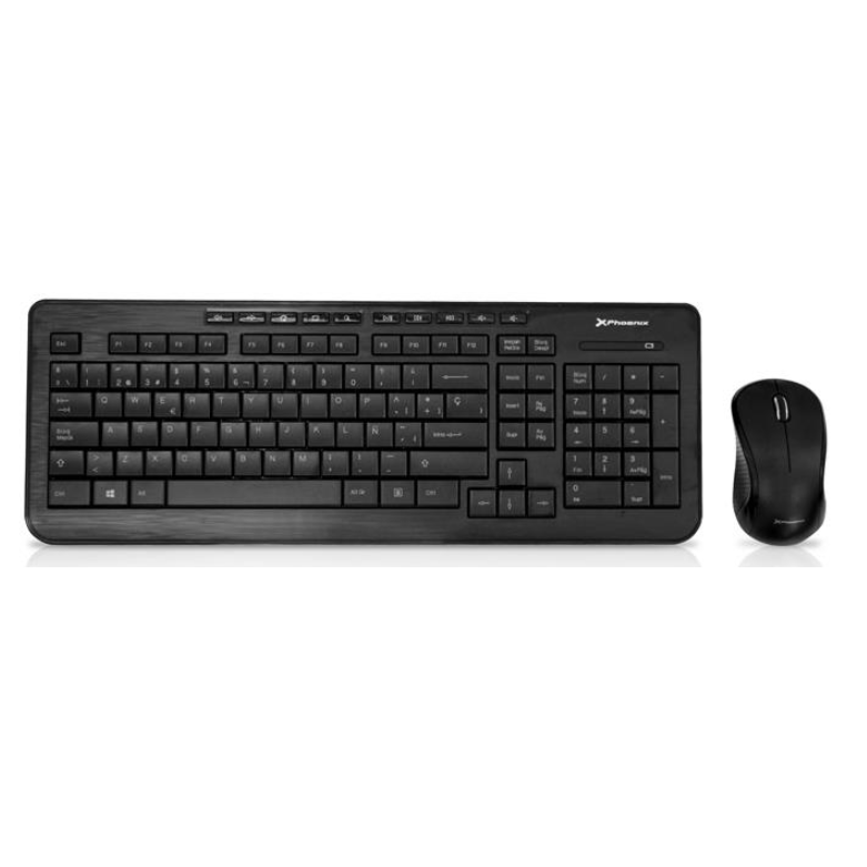TECLADO + RATON PHOENIX WIRELESS 1000DPI BLACK