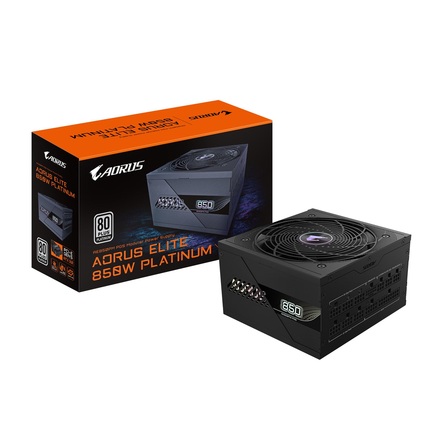FUENTE DE ALIMENTACION GIGABYTE AORUS ELITE 850W  80+ MODULAR ATX PLATINUM