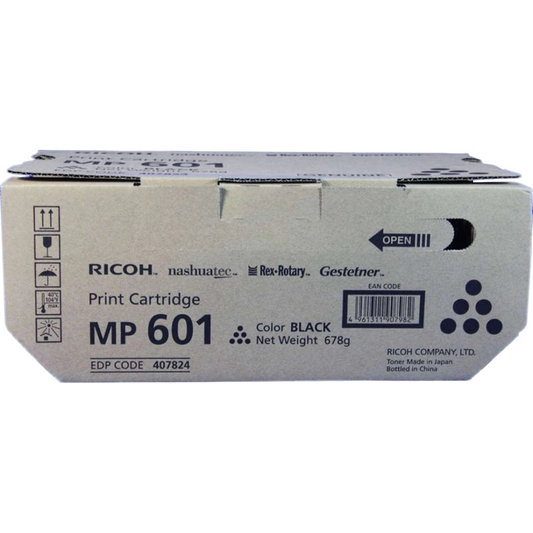 Ricoh Aficio MP501/MP601 Negro Cartucho de Toner Original - 407824. 25.000 Paginas