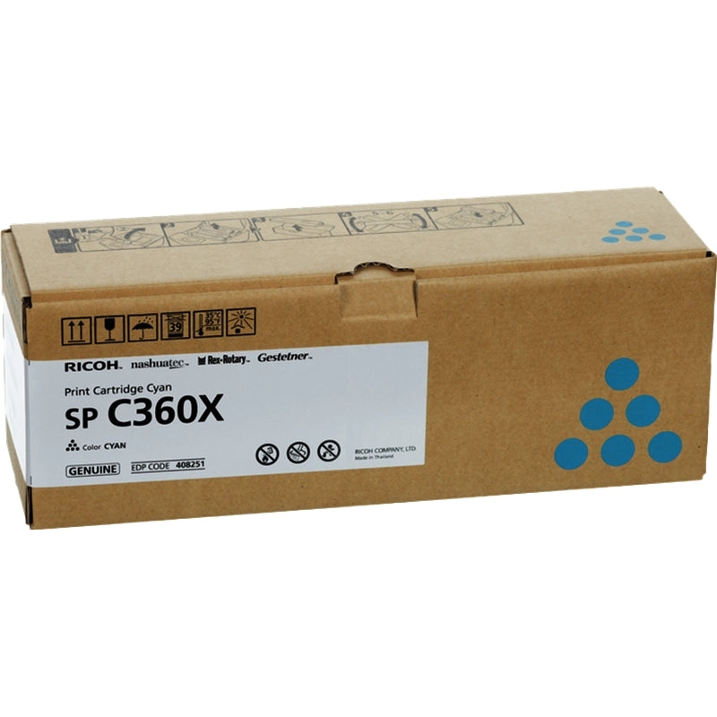 Ricoh Aficio SP-C361 Cyan Cartucho de Toner Original - 408251/SPC360X. 9.000 Paginas