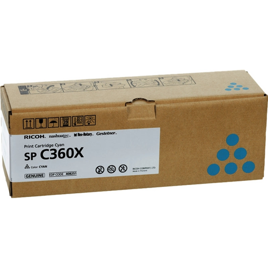 Ricoh Aficio SP-C361 Cyan Cartucho de Toner Original - 408251/SPC360X. 9.000 Paginas