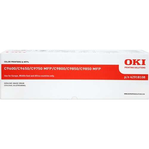 OKI C9600/C9650/C9655/C9800/C9850 Negro Tambor de Imagen Original - 42918108. 30.000 Paginas