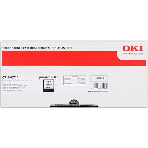 OKI C710/C711 Negro Cartucho de Toner Original - 44318608. 11.000 Paginas