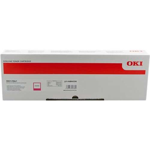 OKI C831/C841 Magenta Cartucho de Toner Original - 44844506. 10.000 Paginas