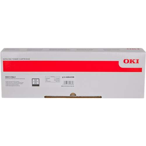 OKI C831/C841 Negro Cartucho de Toner Original - 44844508. 10.000 Paginas