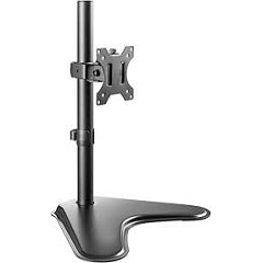 Soporte de monitor/tv para mesa desde 13' hasta 32' regulable en altura giratorio 180 inclinable 45 VESA 100x100 hasta 8kg negro