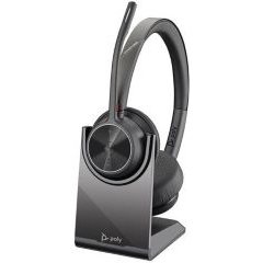 Auriculares de diadema con microfono voyager 4320-m bluetooth 700 dongle + stand de carga microsoft teams certified