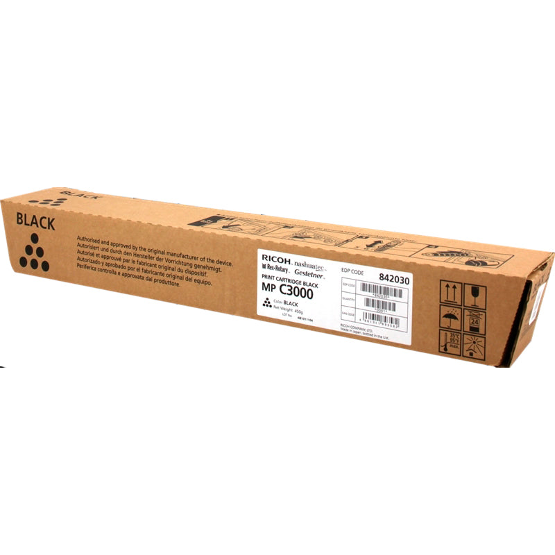 Ricoh Aficio MP-C2500/MP-C3000 Black Original Toner Cartridge - 888640/888636/842030. 20,000 Pages