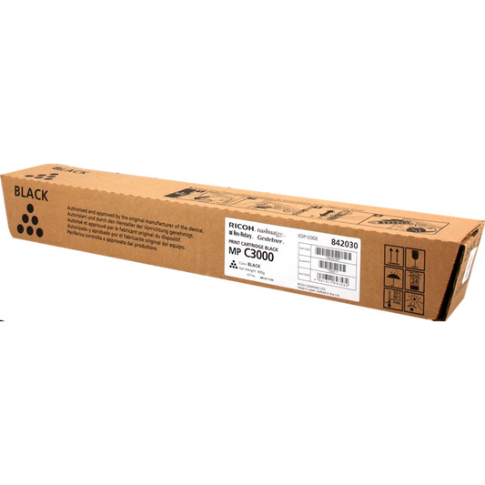 Ricoh Aficio MP-C2500/MP-C3000 Negro Cartucho de Toner Original - 888640/888636/842030. 20.000 Paginas