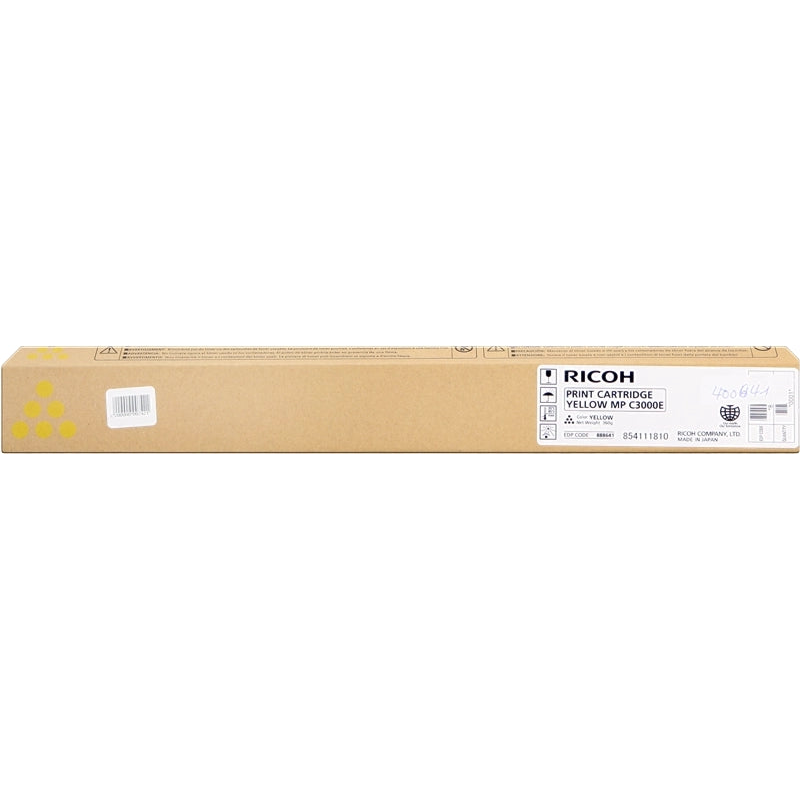 Ricoh Aficio MP-C2500/MP-C3000 Amarillo Cartucho de Toner Original - 888641/888637/842031. 15.000 Paginas