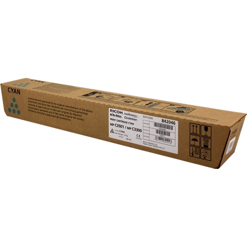 Ricoh Aficio MP-C2800/MP-C3300/MP-C3001/MP-C3501 Cyan Original Toner Cartridge - 841127/842046/841427