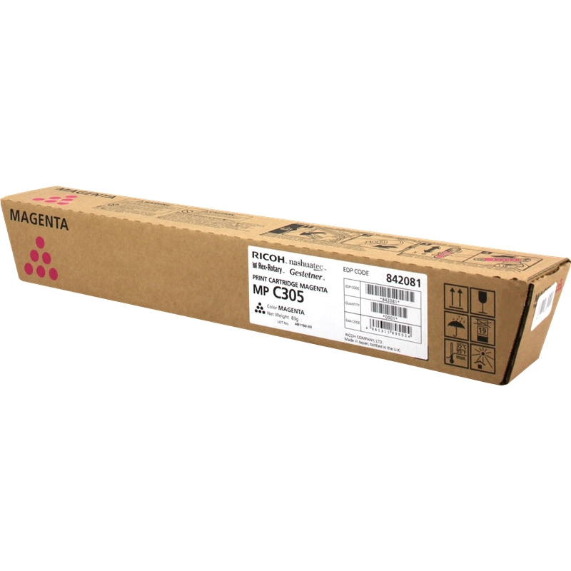 Ricoh Aficio MP-C305/MP-C305SPF Magenta Cartucho de Toner Original - 842081/841596/MPC305E. 4.000 Paginas