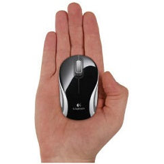 Logitech M187 Wireless Mini Mouse with Nano USB Receiver, 2.4 GHz, Optical, 3 Buttons, Black/White