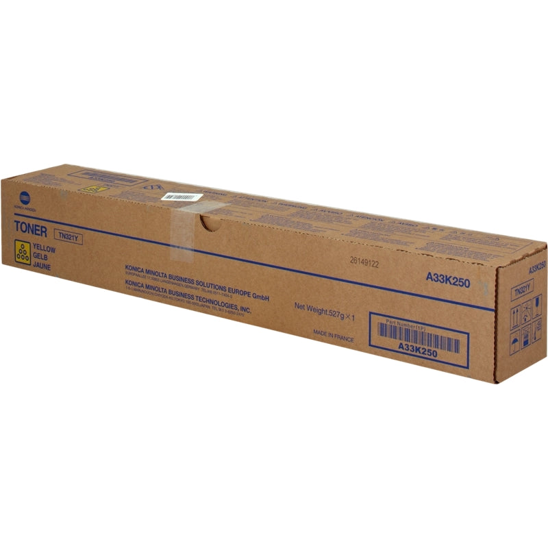 Konica Minolta TN321 Amarillo Cartucho de Toner Original - TN321Y/A33K250. 25.000 Paginas