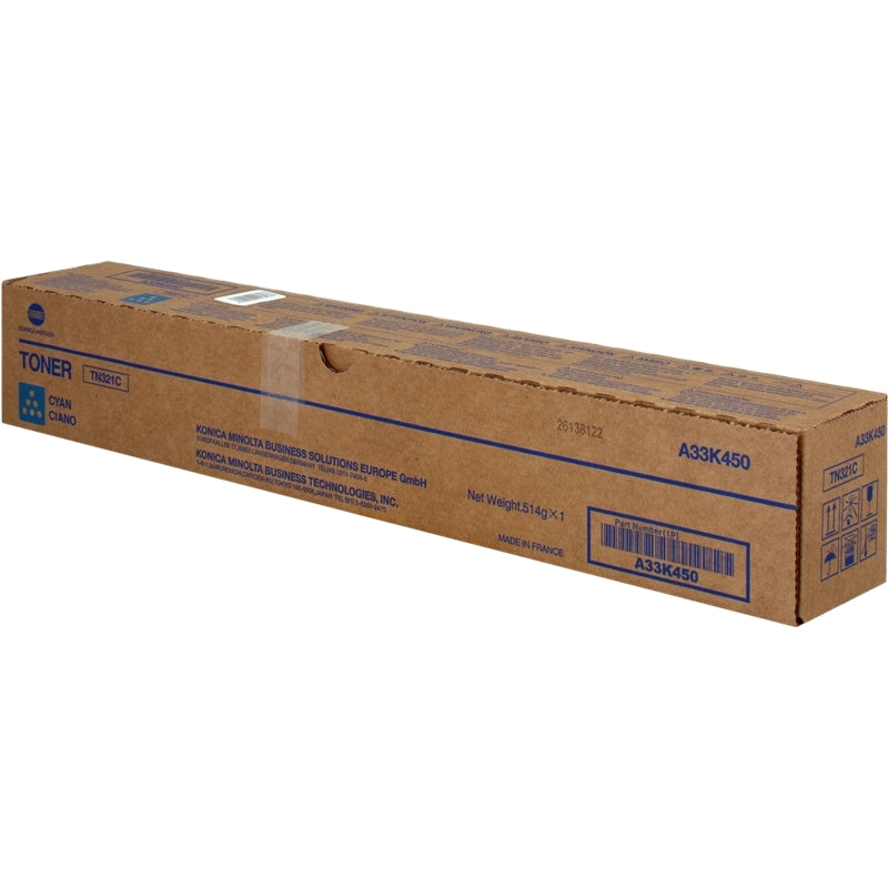 Konica Minolta TN321 Cyan Cartucho de Toner Original - TN321C/A33K450. 25.000 Paginas