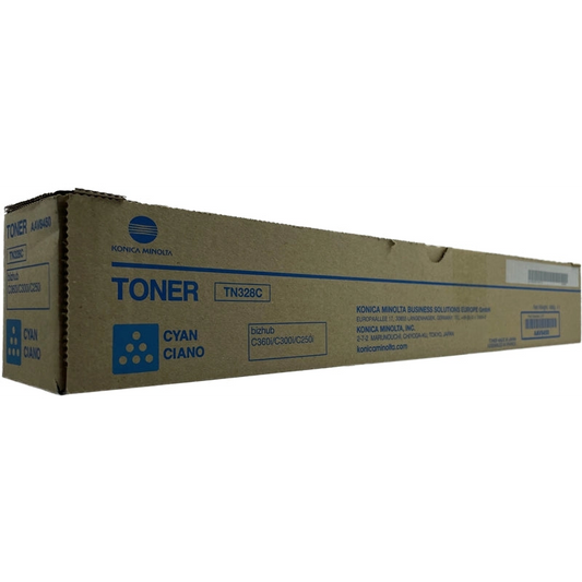 Konica Minolta TN328 Cyan Cartucho de Toner Original - AAV8450/TN328C. 28.000 Paginas