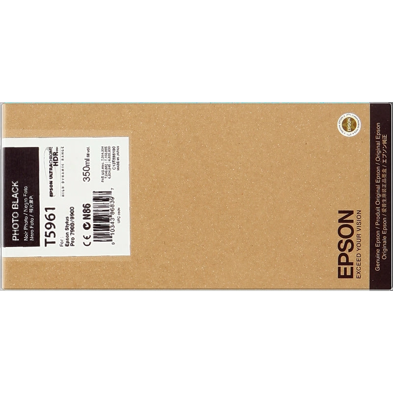 Epson T5961 Black Photo Original Ink Cartridge - C13T596100. 350 ml