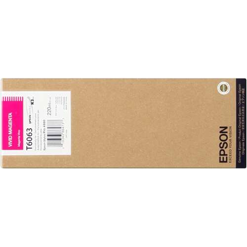 Epson T6063 Magenta Vivido Cartucho de Tinta Original - C13T606300. 220 ml