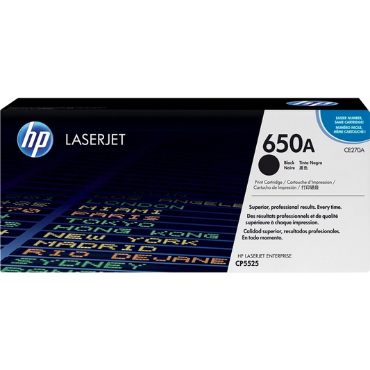 HP CE270A Negro Cartucho de Toner Original - 650A. 13.500 Paginas