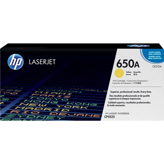 HP CE272A Amarillo Cartucho de Toner Original - 650A. 15.000 Paginas