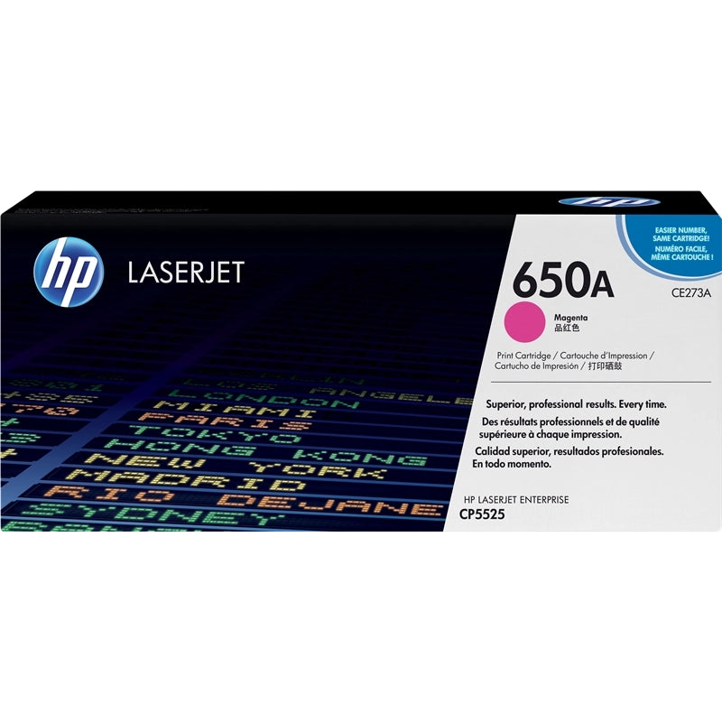 HP CE273A Magenta Original Toner Cartridge - 650A. 15,000 Pages