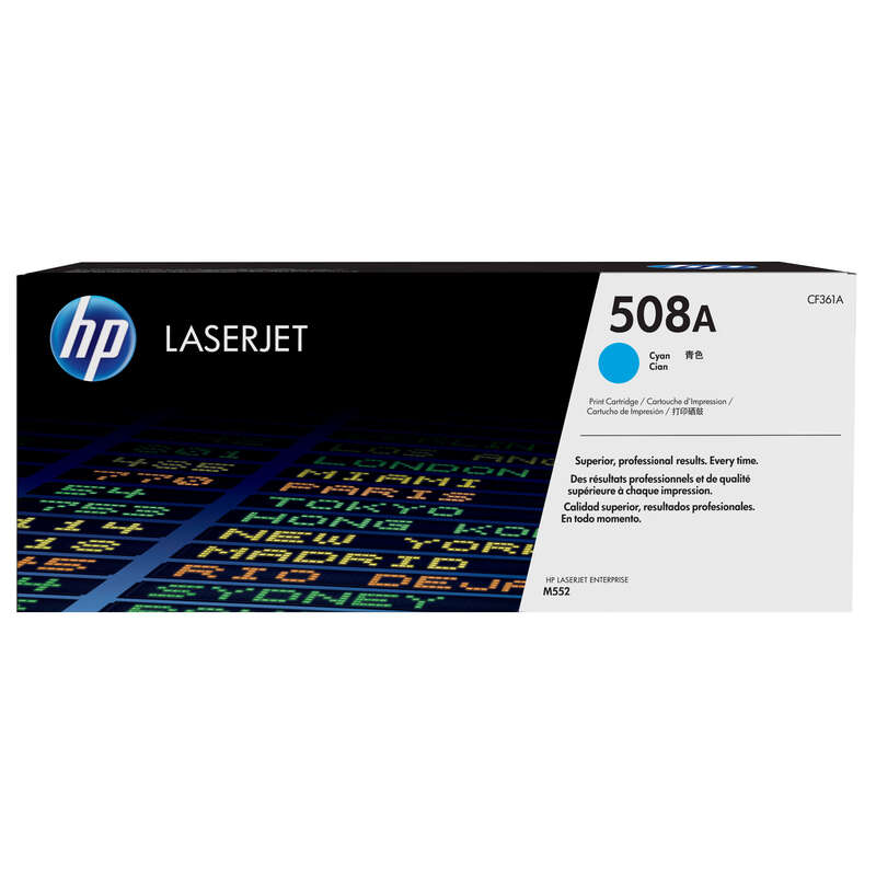 HP CF361A Cyan Original Toner Cartridge - 508A. 5,000 Pages
