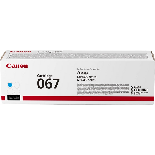 Canon 067 Cyan Cartucho de Toner Original - 5101C002. 1.250 Paginas