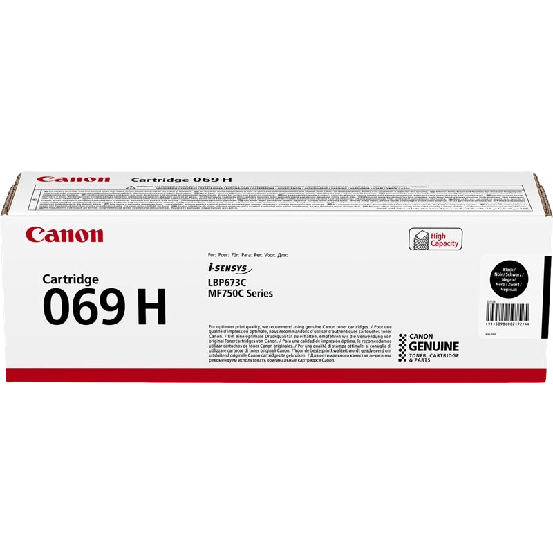 Canon 069H Negro Cartucho de Toner Original - 5098C002. 7.600 Paginas