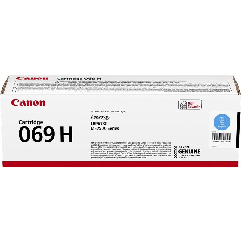 Canon 069H Cyan Cartucho de Toner Original - 5097C002. 5.500 Paginas