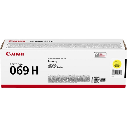 Canon 069H Amarillo Cartucho de Toner Original - 5095C002. 5.500 Paginas