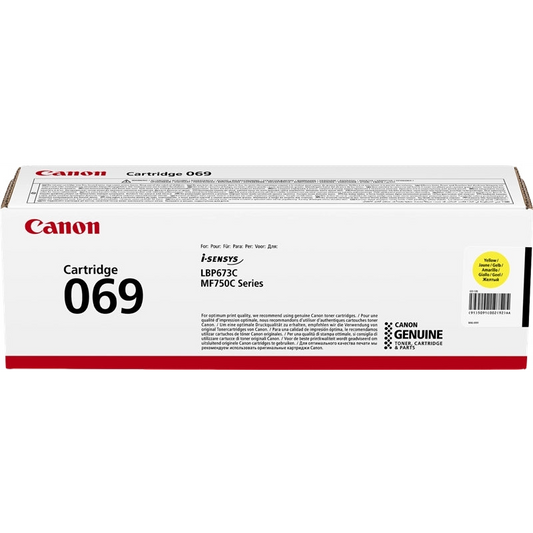 Canon 069 Amarillo Cartucho de Toner Original - 5091C002. 1.900 Paginas