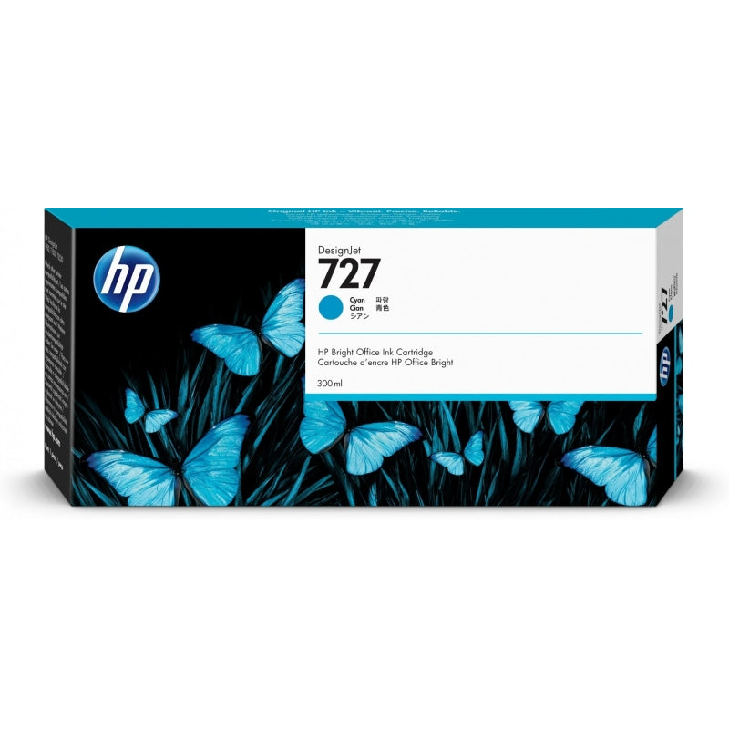 HP F9J76A Cyan Cartucho de Tinta Original - 727. 300 ml