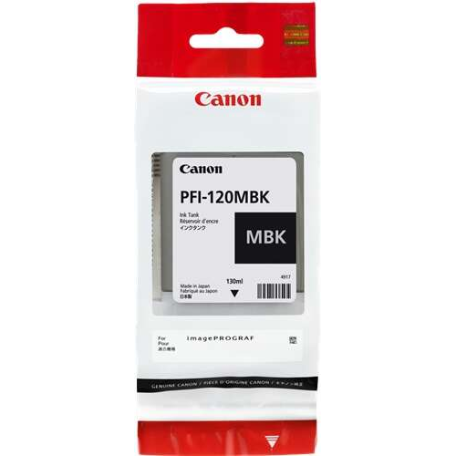 Canon PFI120 Negro Mate Cartucho de Tinta Original - 2884C001. 130 ml