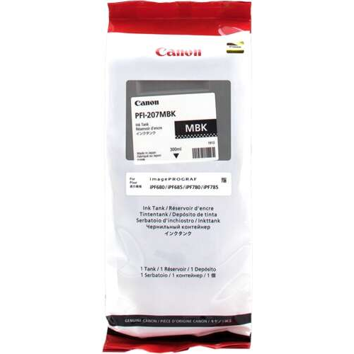 Canon PFI207 Negro Mate Cartucho de Tinta Original - PFI207MBK/8788B001. 300 ml
