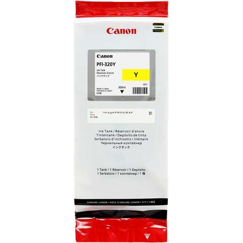 Canon PFI320 Amarillo Cartucho de Tinta Original - 2893C001. 300 ml