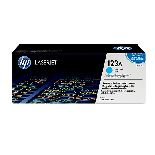Toner HP LaserJet 123A Cian 2000 páginas (Q3971A)