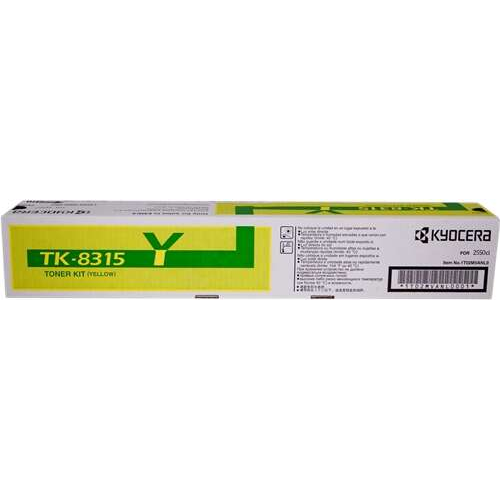 Kyocera TK8315 Amarillo Cartucho de Toner Original - 1T02MVANL0/TK8315Y. 6.000 Paginas