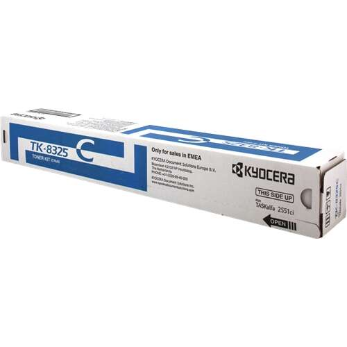 Kyocera TK8325 Cyan Cartucho de Toner Original - 1T02NPCNL0/TK8325C. 12.000 Paginas