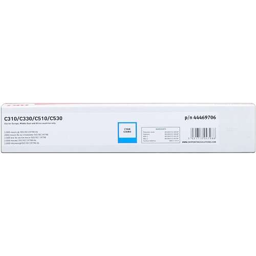OKI C310/C510/MC351/MC361 Cyan Cartucho de Toner Original - 44469706. 2.000 Paginas