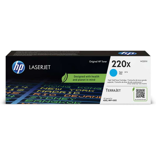 HP W2201X Cyan Cartucho de Toner Original - 220X. 5.500 Paginas