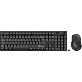Teclado y raton wireless combo 2.4ghz con nano receptor USB color negro