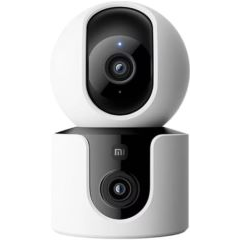Camara videovigilancia smart c300 DUAL interior motorizada 360 IP wifi, vision nocturna, control desde app, capacidad de uso tarjeta micro SD hasta 256gb, seguimiento de humanos por ia color blanco