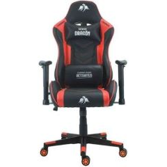 Silla gaming serie dragon premium altura regulable con piston de gas clase 2 cojin lumbar y cervical reclinable hasta 180º ruedas de nilon  de 60mm color negro/rojo