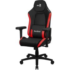 Silla gaming crown diseño premium cuero sintetico aeroweave elevador de gas clase 4 reposabrazos 2d cojin lumbar giratoria 360 soporta 150kg color negro con detalles en rojo
